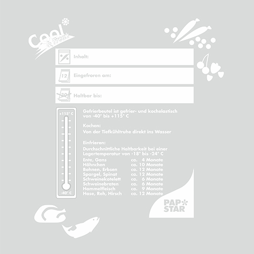 40320 Gefrierbeutel, LLDPE 4 l 40 cm x 25 cm transparent in Faltschachtel