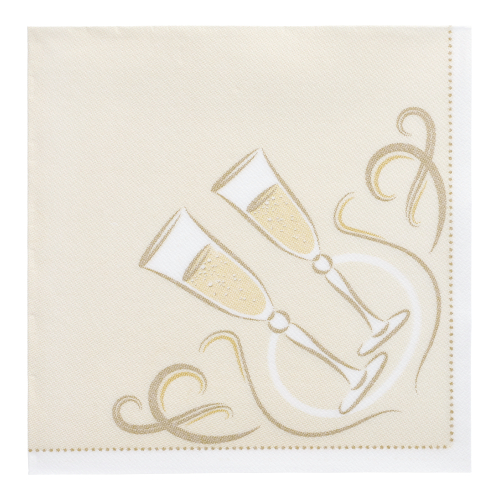 12000 Servietten "ROYAL Collection" 1/4-Falz 40 cm x 40 cm gold "Festive Moments"