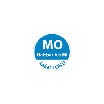 LabelLord Etiketten Ø 19 mm blau "Aqualabel" MO haltbar bis MI, abwaschbar