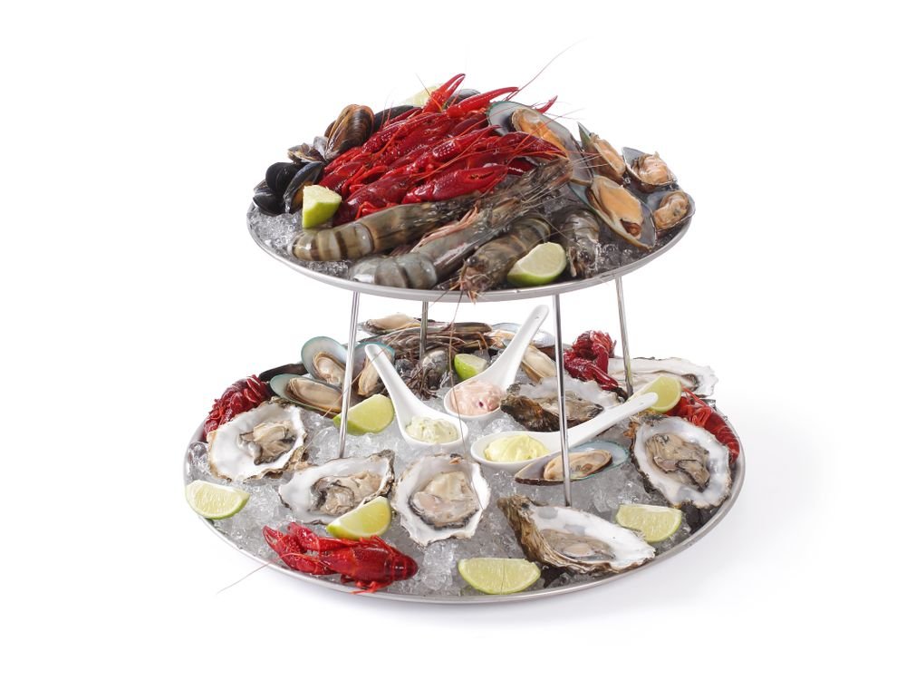 Ständer für Meeresfrüchte-Serviertablett, HENDI, Nur Untergestell, ⌀250x(H)190mm Meeresfrüchte-Präsenter, HENDI, ⌀400x(H)200mm
