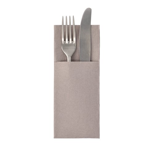 18000 Servietten "ROYAL Collection" 40 cm x 30 cm grau mit Besteckfalz