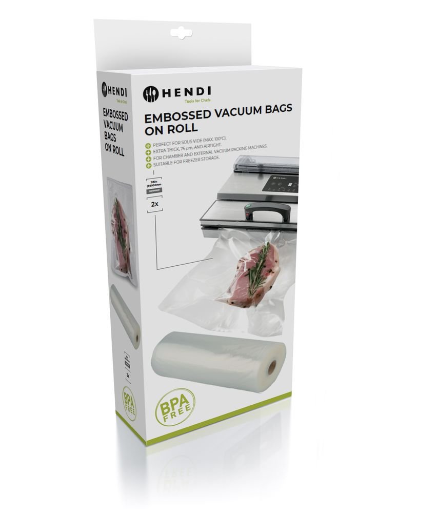 Vakuum-Kochbeutel Rolle, geprägt - 2 Stk., HENDI, 2 Stk., 6000x280mm