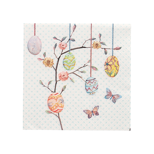20 Servietten, 3-lagig 1/4-Falz 25 cm x 25 cm "Easter Branch" 41160 Servietten, 3-lagig 1/4-Falz 25 cm x 25 cm "Easter Branch"
