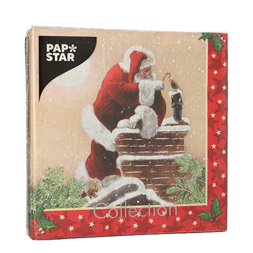 21600 Servietten, 3-lagig 1/4-Falz 33 cm x 33 cm "Dans la Cheminee"