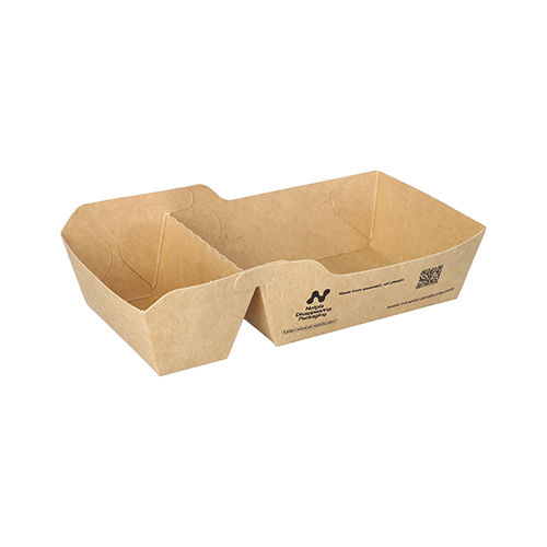 8640 Snacktrays, Pappe "NOTPLA" 3,5 cm x 7 cm x 14,5 cm braun