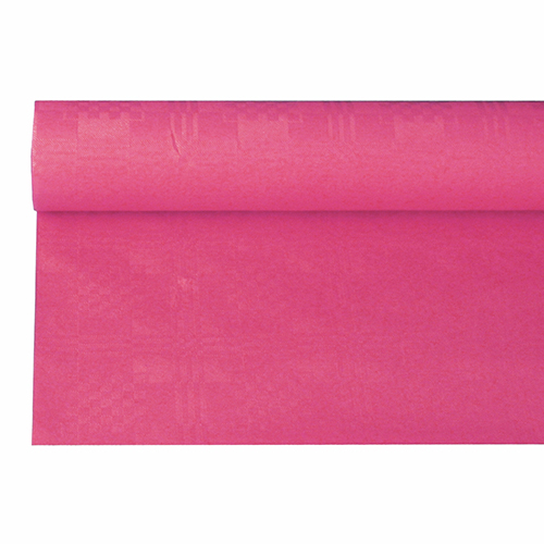 336 Papiertischtuch mit Damastprägung 6 m x 1,2 m fuchsia