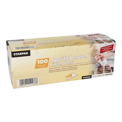 21600 Spritzbeutel 2,6 l 54 cm x 26,5 cm transparent