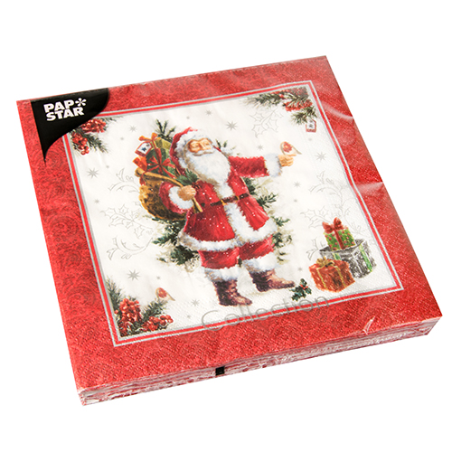 300 Servietten, 3-lagig 1/4-Falz 40 cm x 40 cm "HoHoHo" 15000 Servietten, 3-lagig 1/4-Falz 40 cm x 40 cm "HoHoHo"