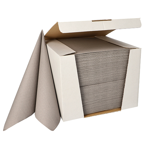 12000 Servietten "ROYAL Collection" 1/4-Falz 40 cm x 40 cm grau