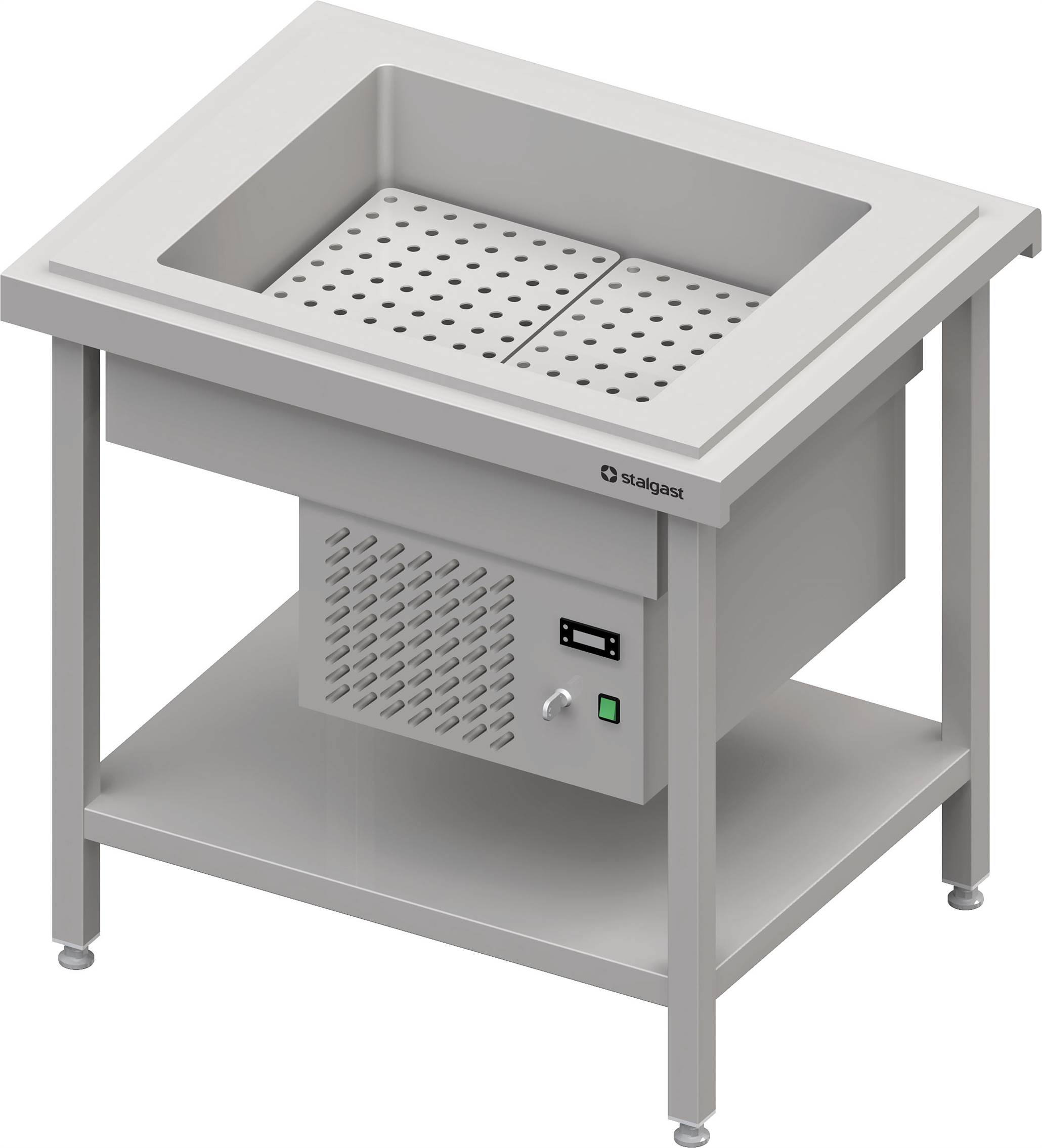 Kaltausgabe mit einer Getränke-Kühlwanne 2x GN1/1, 920x735x880, Granitabdeckung "Standard G1" Kaltausgabe mit einer Getränke-Kühlwanne 2x GN1/1, 920x735x880, Granitabdeckung "Standard G1"