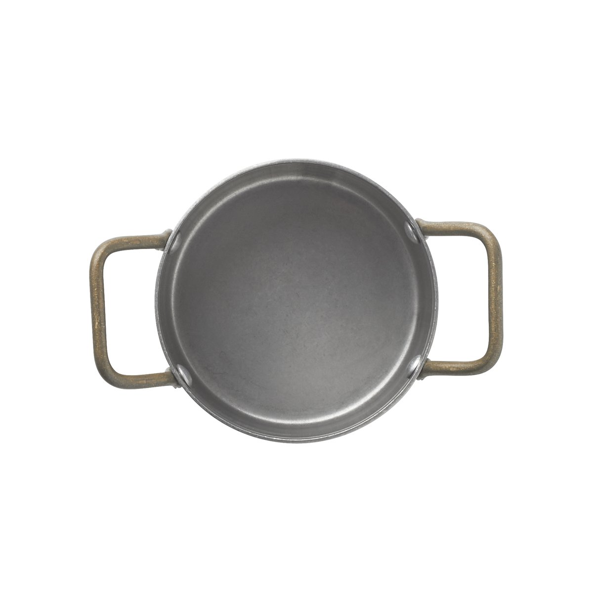 Serviertopf STEEL & STYLE, mit 2 Messinggriffen, 310 ml, Ø 9 cm, vintage, Messing, PVD, Chromnickelstahl