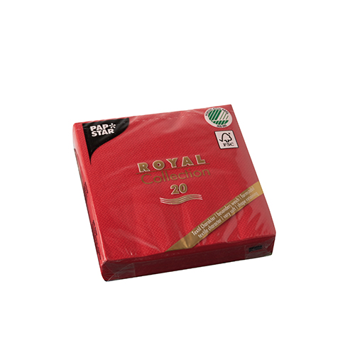 280 Servietten "ROYAL Collection" 1/4-Falz 25 cm x 25 cm rot 29400 Servietten "ROYAL Collection" 1/4-Falz 25 cm x 25 cm rot