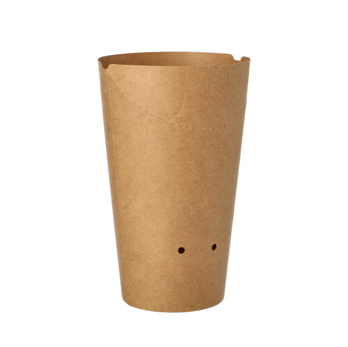 12000 Pommes-Frites-Schütte, Pappe rund Ø 6 cm · 14 cm braun klein