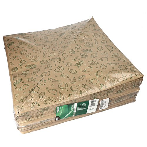 54000 Spitztüten, Kraftpapier 52,5 cm x 37 cm x 37 cm braun "Fruits & Vegs" Füllinhalt 1500 g