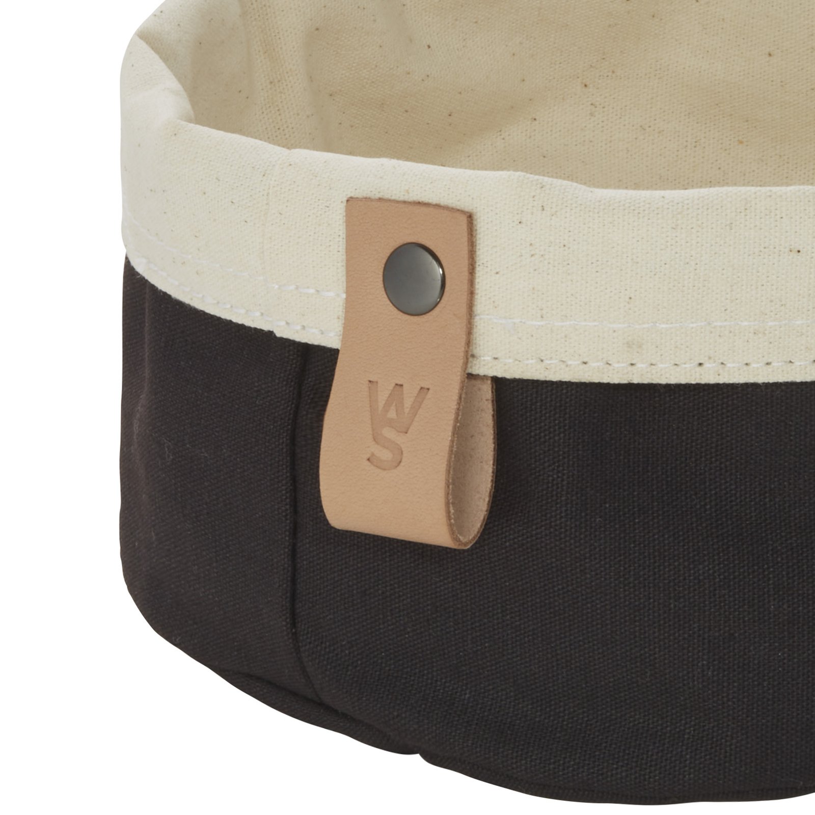 Brottasche FLIP COTTON, Ø 17 cm, Höhe 11 cm, schwarz/cream, Canvas Brottasche FLIP COTTON, Ø 17 cm, Höhe 11 cm, schwarz/cream, Canvas