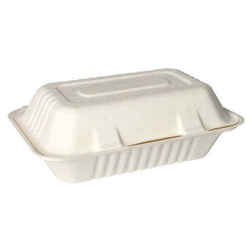 5000 Menüboxen, Zuckerrohr ungeteilt 7,9 cm x 15,5 cm x 23 cm weiss