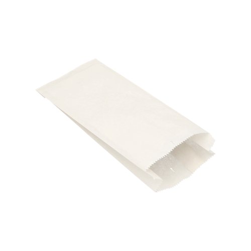 98000 Papierfaltenbeutel, Cellulose, gefädelt 24 cm x 10 cm x 5 cm weiss Füllinhalt 0,75 kg