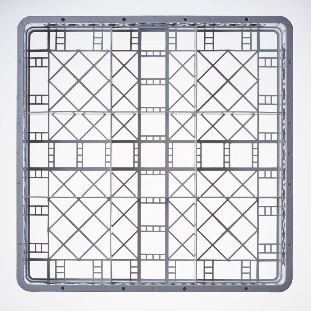 Spülkorb für Gläser und Tassen, 9 Fächer, 500 x 500 mm Spülkorb für Gläser und Tassen, 49 Fächer, 500 x 500 mm