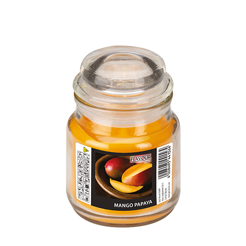 Flavour by GALA Bonbonglas mit Wachsfüllung Ø 63 mm · 85 mm pfirsich - Mango-Papaya