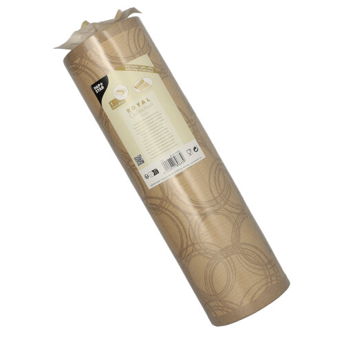 1 Tischläufer, stoffähnlich, PV-Tissue Mix "ROYAL Collection" 24 m x 40 cm sand "Bubbles" 112 Tischläufer, stoffähnlich, PV-Tissue Mix "ROYAL Collection" 24 m x 40 cm sand "Bubbles"