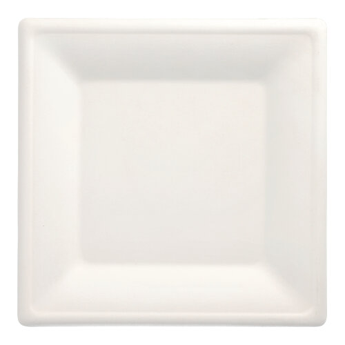 3456 Teller, Zuckerrohr "pure" eckig 26 cm x 26 cm weiss