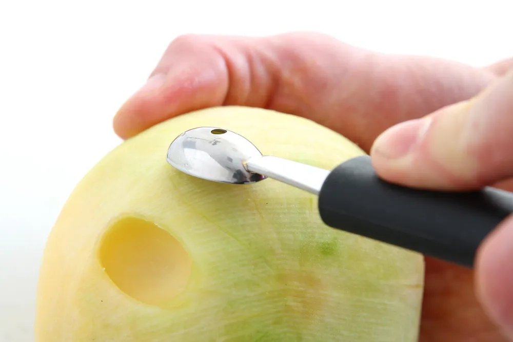 Kugelausstecher einfach - oval, Schwarz, (L)160mm