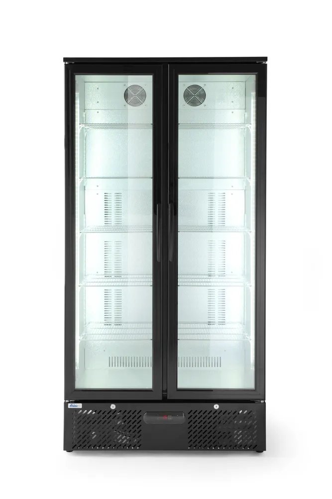 Kühlschrank mit doppelter Tür auf der Rückseite, Arktic, 384L, Schwarz, 220-240V/365W, 900x530x(H)1820mm
