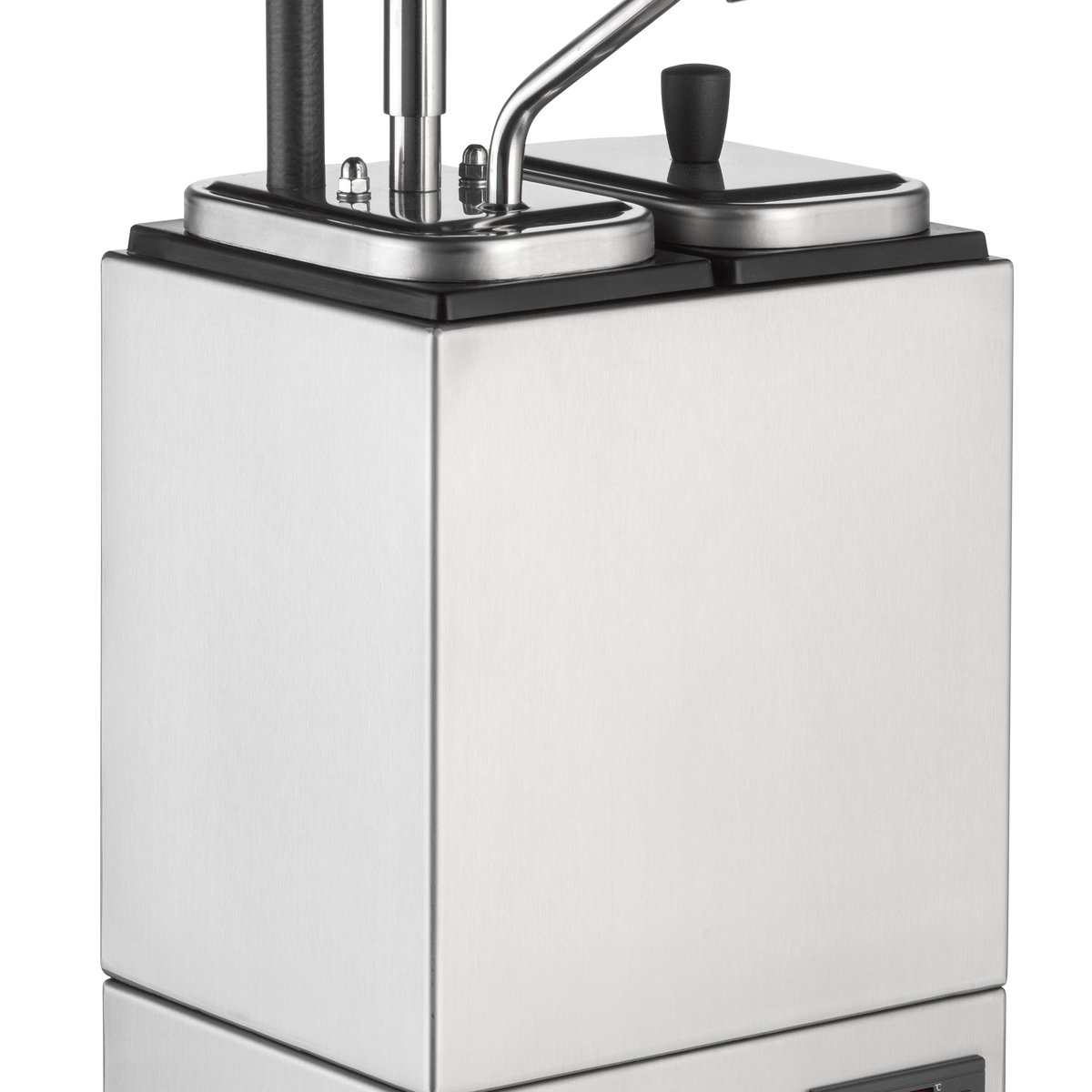 Soßenspender 2x 3 Liter beheizt mit 1 Pumpe und 1 Behälter