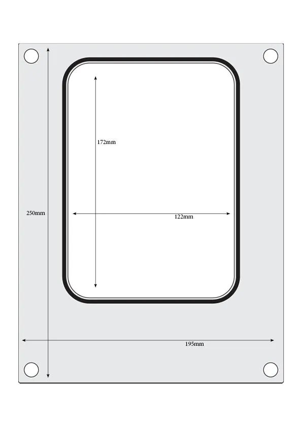 Matrize für Versiegelungsmaschine, ein Behälter (187x137 mm)