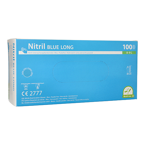 27000 "Medi-Inn®" Handschuhe Nitril puderfrei "Long" blau Größe L