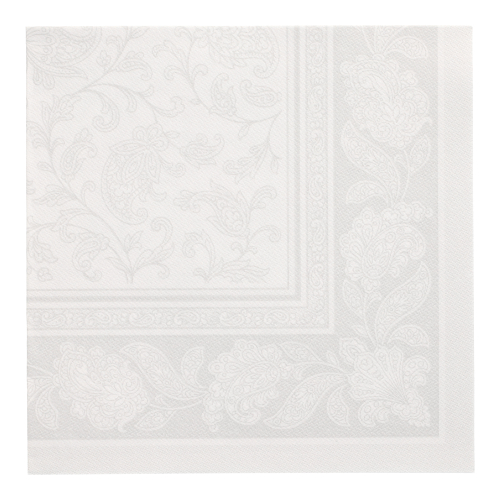 12000 Servietten "ROYAL Collection" 1/4-Falz 40 cm x 40 cm weiss "Ornaments"