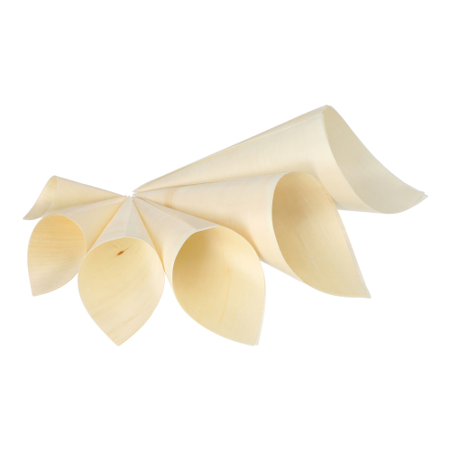 21000 Fingerfood - Spitztüten, Holz "pure" Ø 9,5 cm · 18 cm
