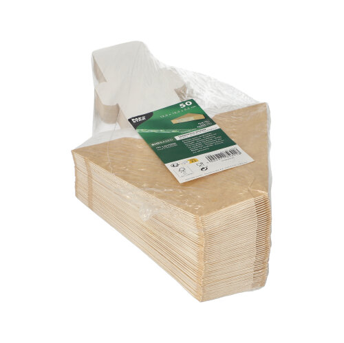 12500 Sandwichboxen, Pappe mit Sichtfenster aus PLA 12,3 cm x 12,3 cm x 5,2 cm braun