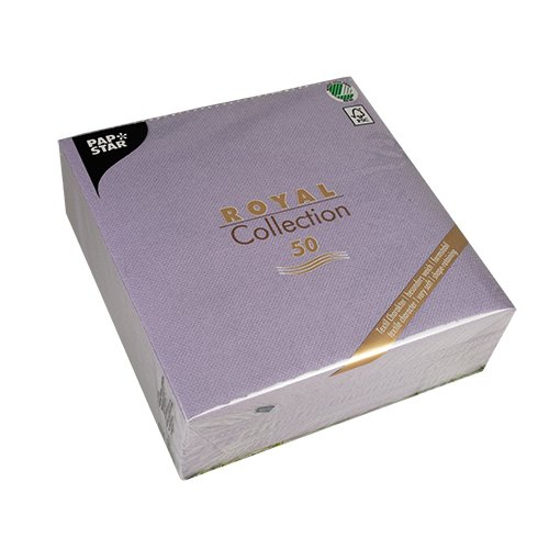 50 Servietten "ROYAL Collection" 1/4-Falz 40 cm x 40 cm flieder 12500 Servietten "ROYAL Collection" 1/4-Falz 40 cm x 40 cm flieder