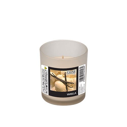 768 "Flavour by GALA" Duftkerze im Glas Ø 70 mm · 77 mm creme - Vanilla "Indro"