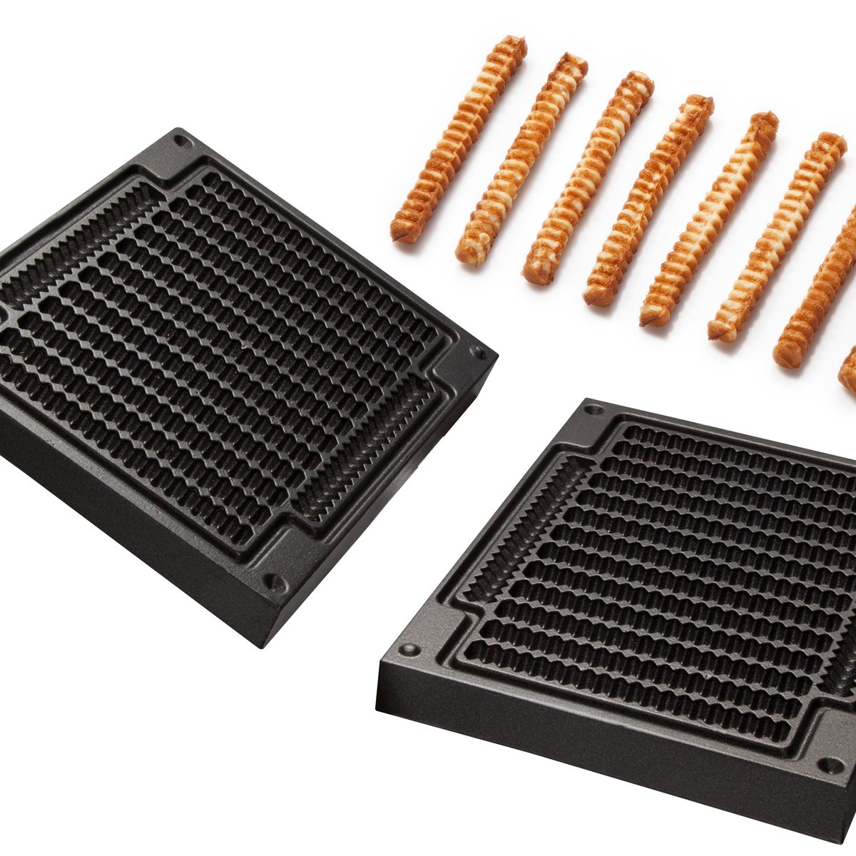 Waffel-Pommes Backplattensatz für SWiNG-Backsystem Waffel-Pommes Backplattensatz für SWiNG-Backsystem