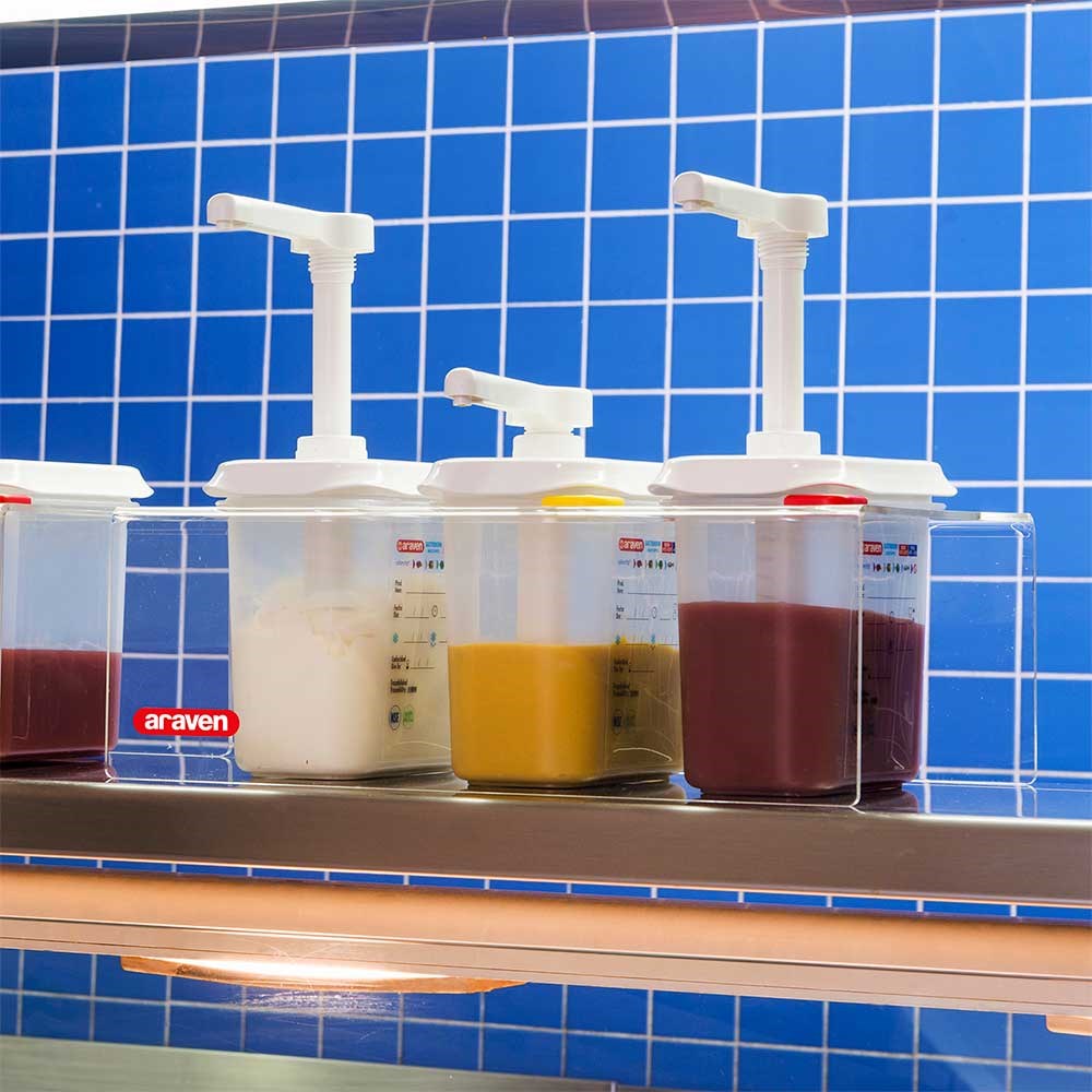 Pumpspender, GN 1/4 Araven Saucenspender/Pumpspender, GN 1/4, Inhalt 4,3 Liter