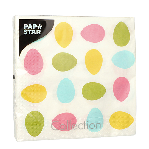 21600 Servietten, 3-lagig 1/4-Falz 33 cm x 33 cm ! "Ägg"
