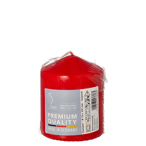 896 Stumpenkerze Ø 80 mm · 100 mm tangorot