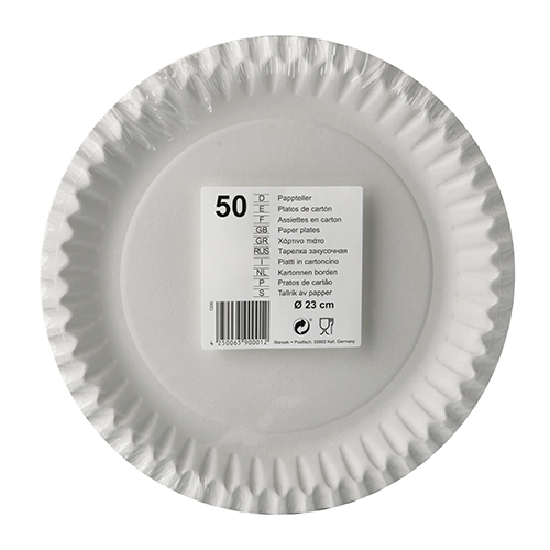 24000 Teller, Pappe rund Ø 23 cm weiss