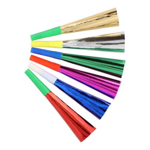 3456 Trompeten 18 cm farbig sortiert "Metallic"