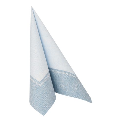 12500 Servietten "ROYAL Collection" 1/4-Falz 40 cm x 40 cm arktikblau "Linum"