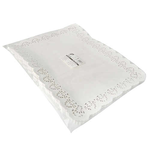 40000 Spitzenpapiere eckig 53 cm x 32,5 cm weiss