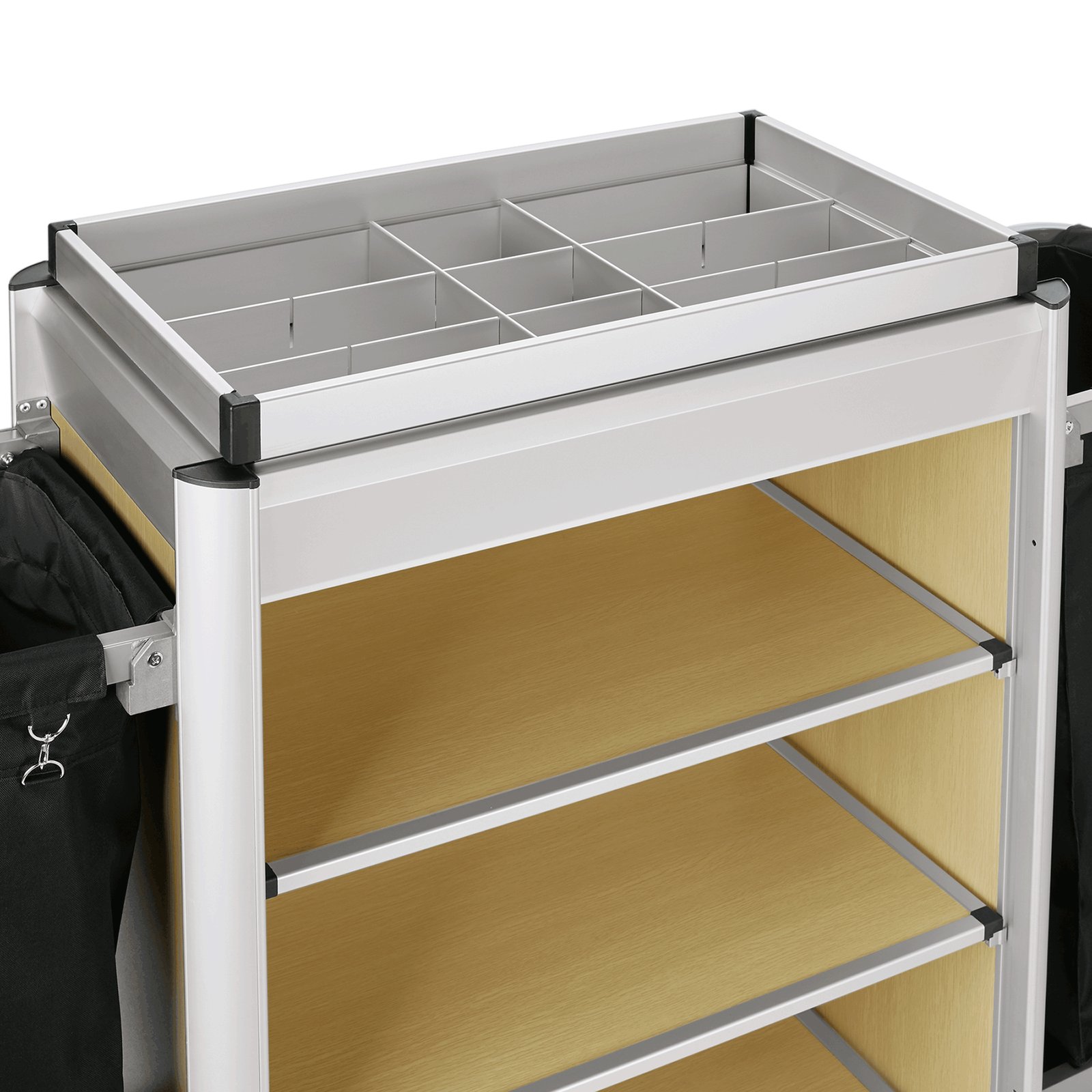 Zimmerservicewagen, 150 x 55 x 110 cm, Stahl, Kunststoff, Nylon Zimmerservicewagen, 150 x 55 x 110 cm, Stahl, Kunststoff, Nylon