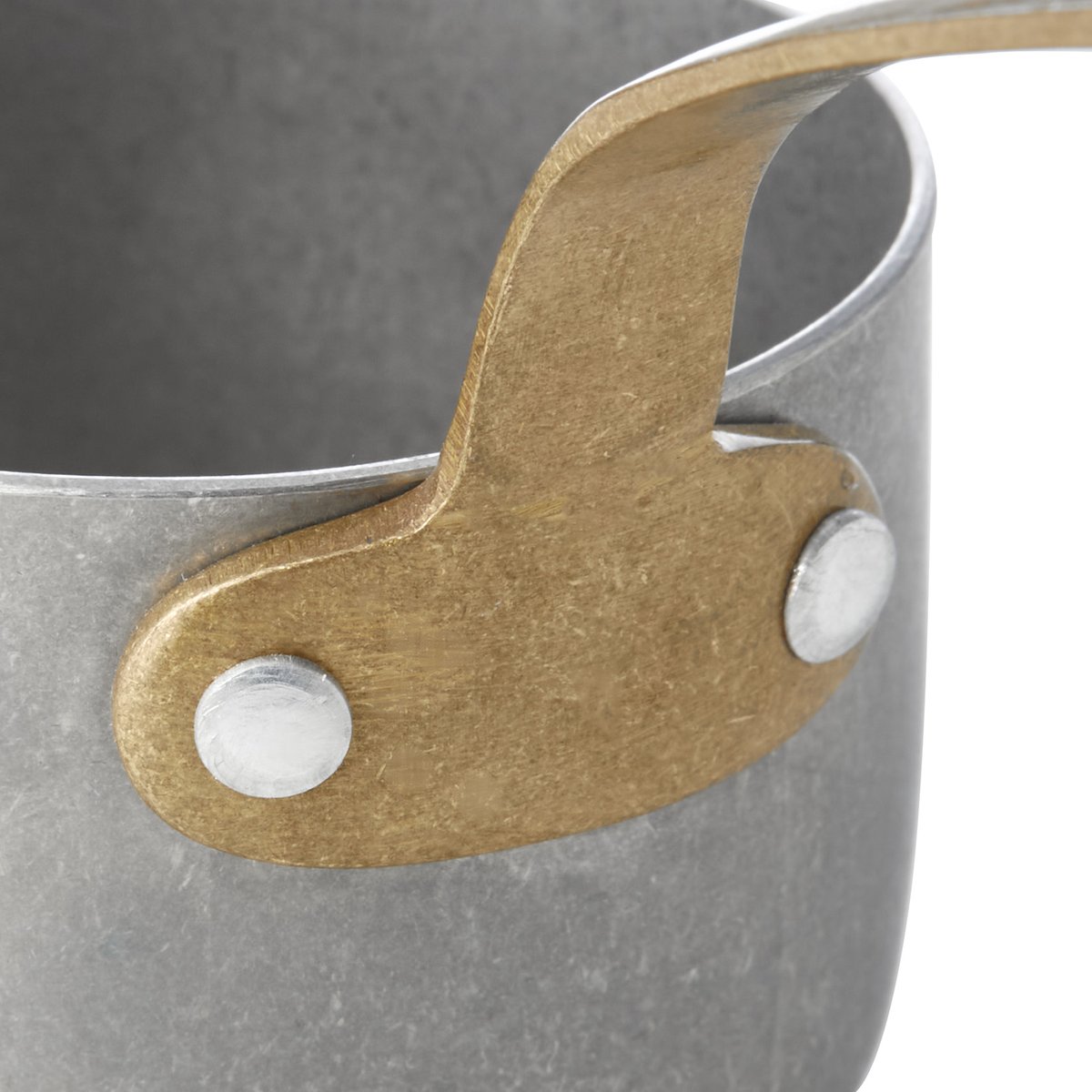 Serviertopf STEEL & STYLE, mit Messinggriff, 140 ml, Ø 7 cm, vintage, Messing, PVD, Chromnickelstahl Serviertopf STEEL & STYLE, mit Messinggriff, 140 ml, Ø 7 cm, vintage, Messing, PVD, Chromnickelstahl