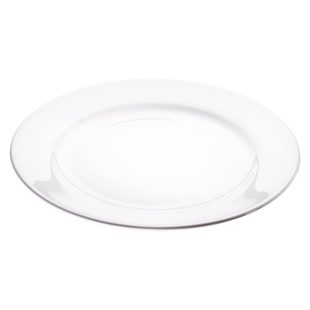 Flacher Teller, reinweißes Hotelporzellan, Serie Isabell, Ø 310 mm