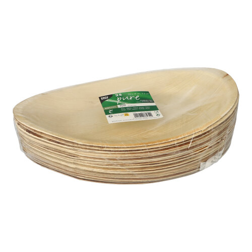 100 Teller, Palmblatt "pure" oval 32 cm x 18 cm x 3 cm 2400 Teller, Palmblatt "pure" oval 32 cm x 18 cm x 3 cm