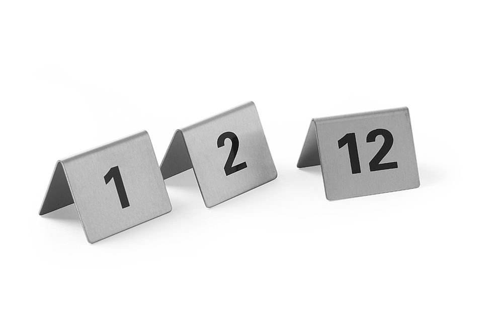 Tischnummern, HENDI, Nummer 1-12, 50x35x(H)40mm Tischnummern, HENDI, Nummer 61-72, 50x35x(H)40mm