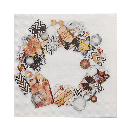 20 Servietten, 3-lagig 1/4-Falz 33 cm x 33 cm "Ambiance de Fete" 21600 Servietten, 3-lagig 1/4-Falz 33 cm x 33 cm "Ambiance de Fete"