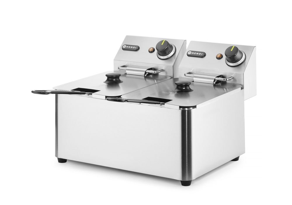 Friteuse Kitchen Line - 2x4L, HENDI, Kitchen Line, 8L, 230V/6000W, 470x380x(H)315mm Friteuse Kitchen Line - 2x4L, HENDI, Kitchen Line, 8L, 230V/6000W, 470x380x(H)315mm